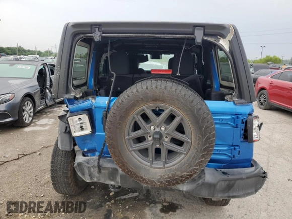 2024 Jeep Wrangler Sport with VIN 1C4PJXKN3RW236990, listed as a Copart auction lot 61449514 with 3,479 mi miles and Salvage title. Bid and sale history available at DreamBid. Image 6.