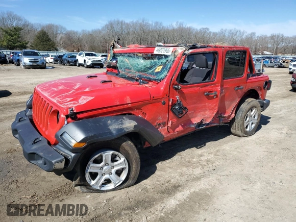 2023 Jeep Wrangler Sport S with VIN 1C4HJXDG8PW507350, listed as a Copart auction lot 46023965 with 15,236 mi miles and Salvage Title. Bid and sale history available at DreamBid. Image 1.