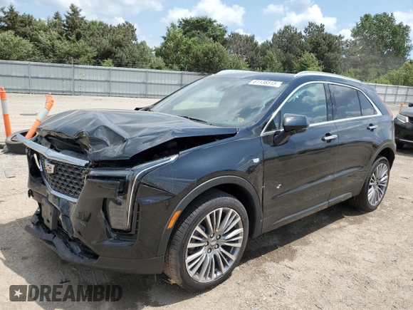 2024 Cadillac XT4 AWD Premium Luxury с VIN 1GYFZDR45RF222258, выставлен на аукционе Copart как лот 61138515 с пробегом 10 021 миль миль и Списание • Salvage title. История ставок и продаж доступна на DreamBid. Изображение 1.