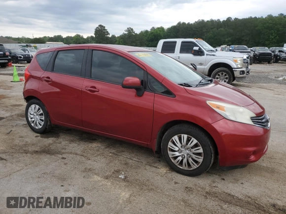 2014 Nissan Note S with VIN 3N1CE2CP3EL428614, listed as a Copart auction lot 56047685 with 183,434 mi miles and Salvage title. Bid and sale history available at DreamBid. Image 4.