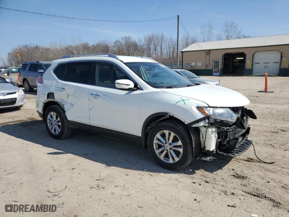 2016 Nissan Rogue S with VIN KNMAT2MV6GP735273, listed as a Copart auction lot 48238745 with 59,044 mi miles and Salvage Title. Bid and sale history available at carsss.com. Image 4.