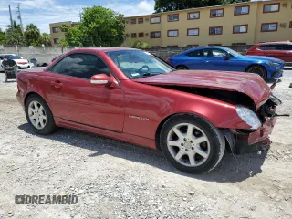 2001 Mercedes-Benz SLK 230 Kompressor with VIN WDBKK49F01F223928, listed as a Copart auction lot 58350145 with 102,651 mi miles and Salvage title. Bid and sale history available at DreamBid. Image 4.