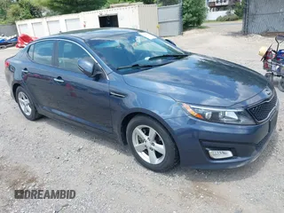 2015 Kia Optima LX with VIN KNAGM4A73F5556074, listed as a IAAI auction lot 42596521 with 225,695 mi miles and . Bid and sale history available at DreamBid. Image 1.