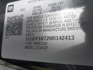 2021 Chevrolet Camaro LT1 с VIN 1G1FF1R72M0142413, выставлен на аукционе IAAI как лот 42026490 с пробегом Не указан миль и . История ставок и продаж доступна на DreamBid. Изображение 9.