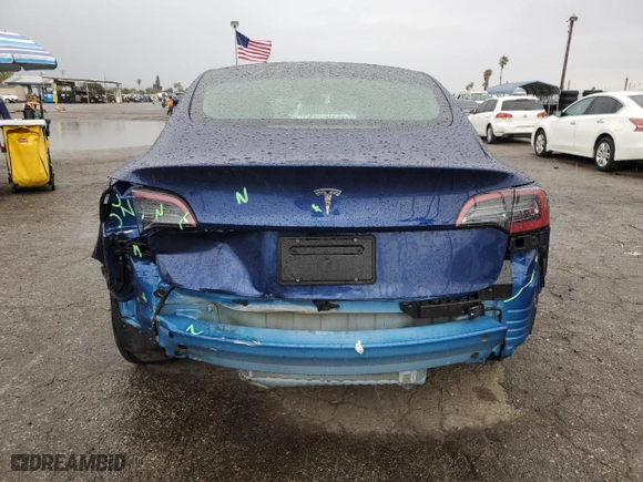 2023 Tesla Model 3 with VIN 5YJ3E1EAXPF706703, listed as a Copart auction lot 47465885 with 16,710 mi miles and Salvage Title. Bid and sale history available at carsss.com. Image 6.