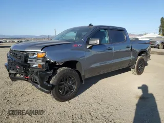 2022 Chevrolet Silverado 1500 Custom Trail Boss with VIN 1GCPYCEK7NZ184357, listed as a Copart auction lot 75087704 with 18,814 mi miles and Salvage Title. Bid and sale history available at DreamBid. Image 1.