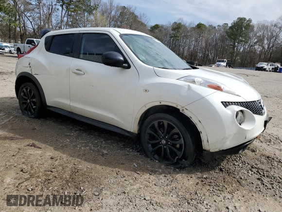 2014 Nissan Juke Nismo with VIN JN8AF5MR5ET452982, listed as a Copart auction lot 48047145 with Not Provided miles and Salvage Title. Bid and sale history available at DreamBid. Image 4.