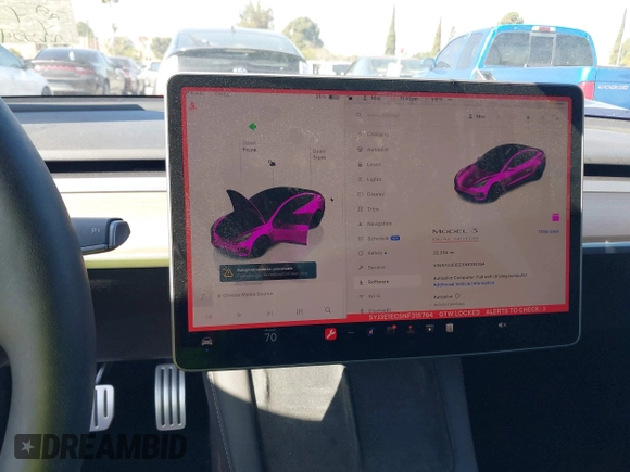 2022 Tesla Model 3 Performance with VIN 5YJ3E1EC5NF315764, listed as a IAAI auction lot 41760552 with 22,354 mi miles and . Bid and sale history available at carsss.com. Image 18.