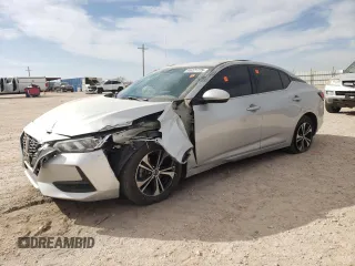 2021 Nissan Sentra SV with VIN 3N1AB8CV8MY315986, listed as a Copart auction lot 45221775 with 37,862 mi miles and Salvage title. Bid and sale history available at DreamBid. Image 1.