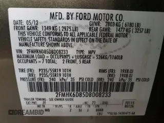 2013 Ford Flex Limited with VIN 2FMHK6D85DBD08233, listed as a Copart auction lot 51928345 with 126,159 mi miles and Clean Title. Bid and sale history available at carsss.com. Image 13.