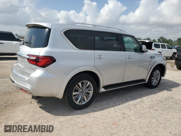 2018 Infiniti QX56 8-passenger with VIN JN8AZ2NC7J9440498, listed as a Copart auction lot 54333865 with 80,904 mi miles and Salvage Title. Bid and sale history available at carsss.com. Image 3.