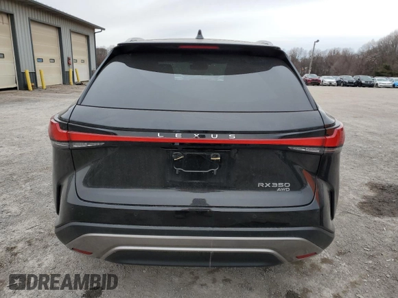 2023 Lexus RX with VIN 2T2BAMCA7PC025247, listed as a Copart auction lot 43872945 with 31,706 mi miles and Salvage Title. Bid and sale history available at carsss.com. Image 6.