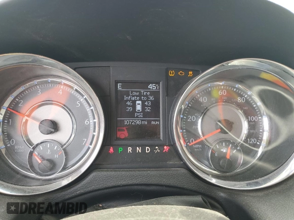 2013 Chrysler Town & Country Limited with VIN 2C4RC1GGXDR647749, listed as a Copart auction lot 43828335 with 107,298 mi miles and Salvage Title. Bid and sale history available at carsss.com. Image 9.
