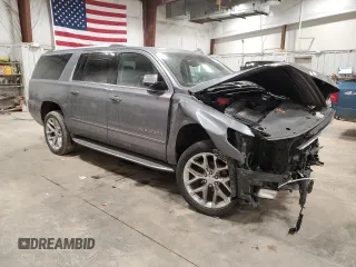 2019 Chevrolet Suburban Premier with VIN 1GNSKJKC7KR323435, listed as a Copart auction lot 43595885 with 79,813 mi miles and Salvage Title. Bid and sale history available at DreamBid. Image 4.