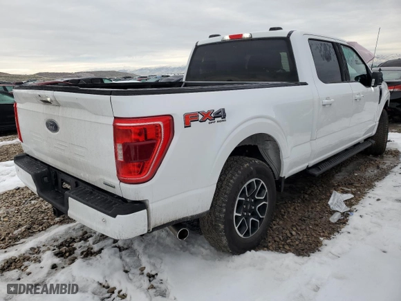 2022 Ford F-150 XL with VIN 1FTFW1E88NKF05082, listed as a Copart auction lot 38413734 with 23,469 mi miles and Salvage Title. Bid and sale history available at carsss.com. Image 3.