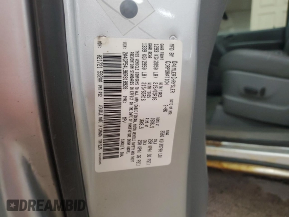 2006 Chrysler Town & Country Touring with VIN 2A4GP54L96R818928, listed as a Copart auction lot 54756255 with 157,377 mi miles and Salvage Title. Bid and sale history available at DreamBid. Image 13.