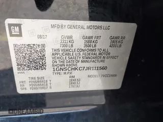 2018 Chevrolet Suburban LT z VIN 1GNSCHKC7JR111560, wystawiony jako IAAI lot #41823175 z przebiegiem 136 751 mil mil oraz . Historia ofert i sprzedaży dostępna na DreamBid. Obrazek 9.