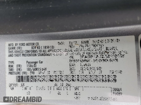 2018 Ford Fiesta S with VIN 3FADP4AJ2JM100665, listed as a Copart auction lot 55719655 with 81,798 mi miles and Salvage title. Bid and sale history available at DreamBid. Image 12.