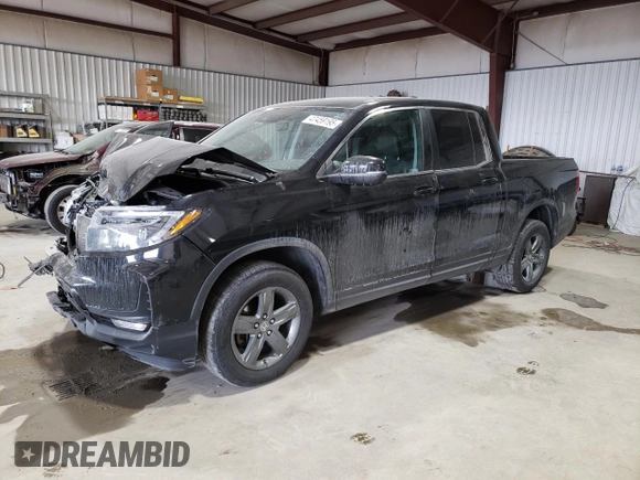 2022 Honda Ridgeline RTL z VIN 5FPYK3F54NB004098, wystawiony jako Copart lot #47459195 z przebiegiem 97 068 mil mil oraz Szkoda całkowita • Salvage title. Historia ofert i sprzedaży dostępna na DreamBid. Obrazek 1.