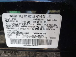 2014 Infiniti Q50 Sport with VIN JN1BV7AR4EM695845, listed as a IAAI auction lot 42147456 with 152,473 mi miles and . Bid and sale history available at DreamBid. Image 9.