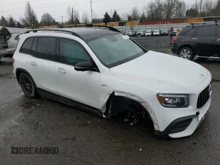 2021 Mercedes-Benz GLB with VIN W1N4M5BB7MW082161, listed as a Copart auction lot 87110434 with 35,993 mi miles and Salvage Title. Bid and sale history available at carsss.com. Image 4.