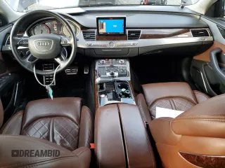 2013 Audi S8 with VIN WAUD2AFDXDN007961, listed as a Copart auction lot 45723835 with 57,477 mi miles and Salvage Title. Bid and sale history available at carsss.com. Image 8.