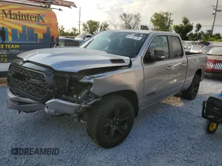 2022 Ram 1500 Big Horn with VIN 1C6SRFBT5NN144489, listed as a Copart auction lot 57112715 with 52,933 mi miles and Non repairable. Bid and sale history available at DreamBid. Image 1.