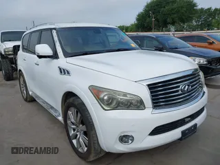 2011 Infiniti QX56 7-passenger with VIN JN8AZ2NF7B9000101, listed as a IAAI auction lot 42004965 with 214,069 mi miles. Bid and sale history available at carsss.com. Image 1.