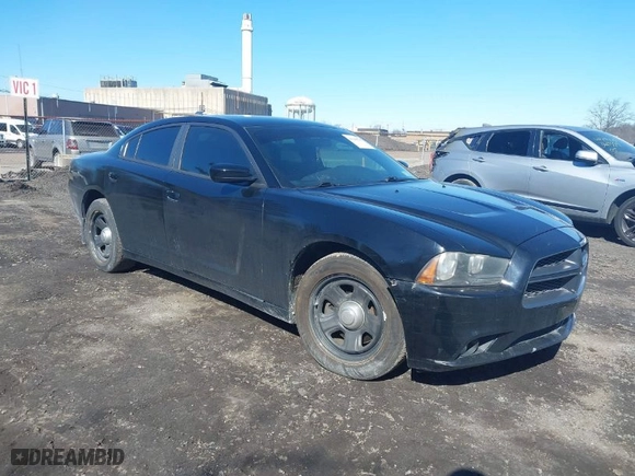 2014 Dodge Charger Police with VIN 2C3CDXAGXEH147942, listed as a IAAI auction lot 41648515 with 183850 miles. Bid and sale history available at carsss.com. Image 1.