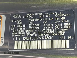 2025 Genesis GV80 Standard with VIN KMUHFESB8SU248051, listed as a IAAI auction lot 42652097 with 8,960 mi miles and . Bid and sale history available at DreamBid. Image 9.