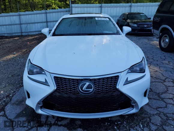 2015 Lexus RC 350 F Sport with VIN JTHHE5BC3F5002960, listed as a Copart auction lot 52121175 with 5,505 mi miles and Salvage title. Bid and sale history available at DreamBid. Image 5.