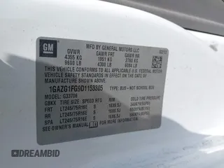 2013 Chevrolet Express Passenger LT z VIN 1GAZG1FG9D1153305, wystawiony jako IAAI lot #42182424 z przebiegiem 25 897 mil mil oraz . Historia ofert i sprzedaży dostępna na DreamBid. Obrazek 9.