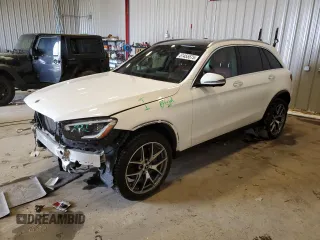 2021 Mercedes-Benz GLC with VIN W1N0G8EB5MV311395, listed as a Copart auction lot 51455575 with 25,270 mi miles and Salvage Title. Bid and sale history available at carsss.com. Image 1.