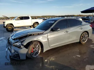 2022 Infiniti Q50 Red Sport 400 with VIN JN1FV7DP0NM370069, listed as a Copart auction lot 80541084 with 26,013 mi miles and Salvage Title. Bid and sale history available at DreamBid. Image 1.