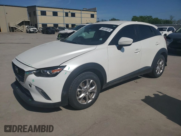 2018 Mazda CX-3 Sport with VIN JM1DKDB76J0309289, listed as a Copart auction lot 50413075 with 57,455 mi miles and Salvage Title. Bid and sale history available at DreamBid. Image 1.