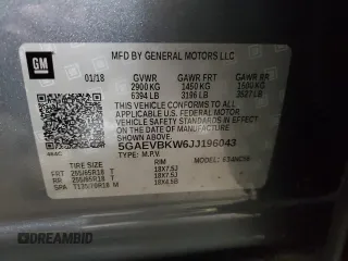 2018 Buick Enclave Premium with VIN 5GAEVBKW6JJ196043, listed as a Copart auction lot 49868455 with 171,605 mi miles and Salvage Title. Bid and sale history available at carsss.com. Image 14.