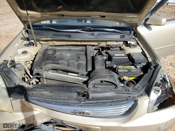 2008 Kia Optima LX with VIN KNAGE123685246267, listed as a Copart auction lot 48325625 with 209,219 mi miles and Salvage Title. Bid and sale history available at carsss.com. Image 12.