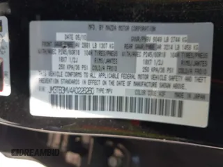 2010 Mazda CX-9 Touring with VIN JM3TB3MV4A0226260, listed as a IAAI auction lot 42503357 with 188,227 mi miles and . Bid and sale history available at DreamBid. Image 9.