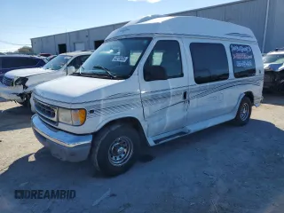 2000 Ford Econoline Cargo with VIN 1FDRE14W8YHC03112, listed as a Copart auction lot 43219225 with 177,781 mi miles and Salvage Title. Bid and sale history available at carsss.com. Image 1.