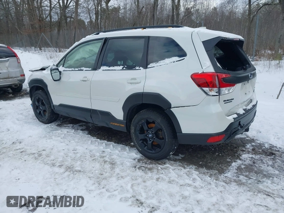 2023 Subaru Forester Wilderness with VIN JF2SKAMC2PH415850, listed as a IAAI auction lot 41514455 with 35,942 mi miles. Bid and sale history available at carsss.com. Image 3.
