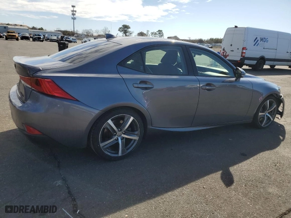 2018 Lexus IS with VIN JTHC81D29J5027255, listed as a Copart auction lot 49299855 with 110,750 mi miles and Salvage Title. Bid and sale history available at carsss.com. Image 3.