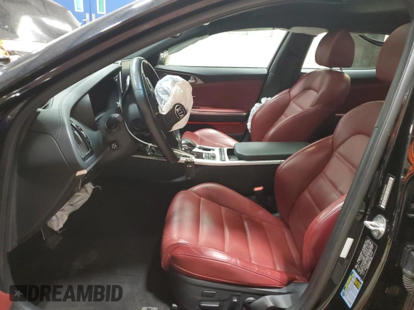 2018 Kia Stinger GT2 with VIN KNAE55LC3J6015694, listed as a Copart auction lot 51275075 with 43,999 mi miles and Salvage Title. Bid and sale history available at carsss.com. Image 7.