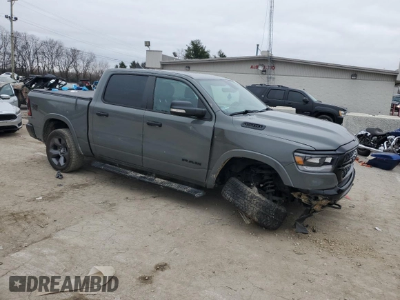 2020 Ram 1500 Big Horn with VIN 1C6SRFFT4LN384060, listed as a Copart auction lot 43800115 with 90,014 mi miles and Salvage title. Bid and sale history available at DreamBid. Image 4.