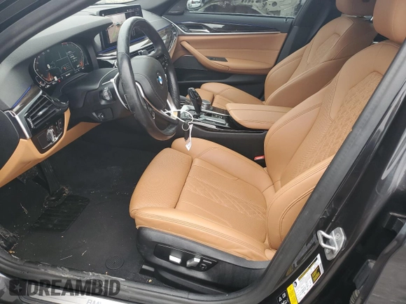 2021 BMW 5 Series 530i xDrive with VIN WBA13BJ01MCF08682, listed as a Copart auction lot 85048744 with 42,550 mi miles and Salvage title. Bid and sale history available at DreamBid. Image 7.
