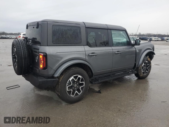 2024 Ford Bronco Outer Banks with VIN 1FMDE8BH9RLB27518, listed as a Copart auction lot 43116025 with 598 mi miles and Salvage Title. Bid and sale history available at DreamBid. Image 3.