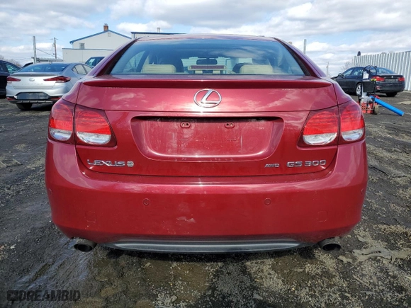2006 Lexus GS 300 with VIN JTHCH96S060016337, listed as a Copart auction lot 42965415 with 135,563 mi miles and Salvage Title. Bid and sale history available at carsss.com. Image 6.