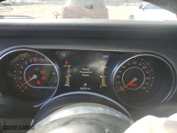 2023 Jeep Gladiator Overland with VIN 1C6HJTFG9PL547578, listed as a Copart auction lot 47018785 with 36,010 mi miles and Salvage Title. Bid and sale history available at carsss.com. Image 9.