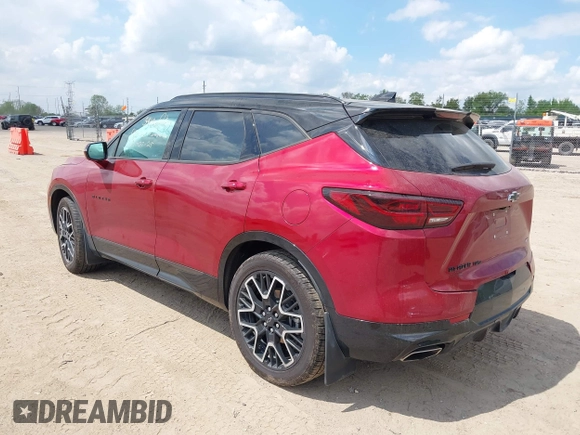 2024 Chevrolet Blazer RS with VIN 3GNKBKRS1RS193064, listed as a IAAI auction lot 42240754 with 15,328 mi miles and . Bid and sale history available at DreamBid. Image 3.
