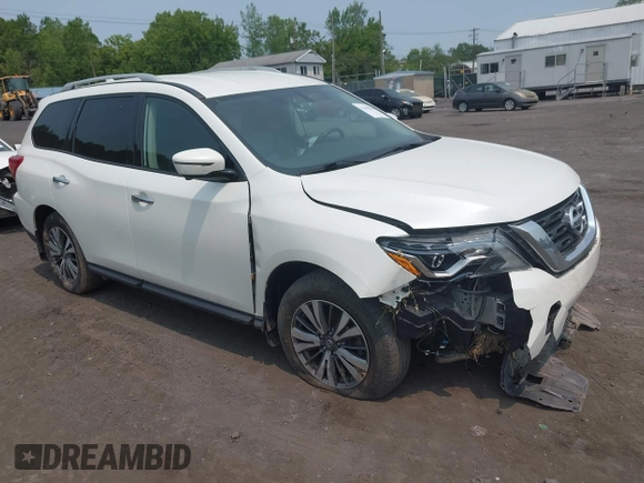 2019 Nissan Pathfinder SV z VIN 5N1DR2MM5KC615110, wystawiony jako IAAI lot #42399030 z przebiegiem 129 844 mil mil oraz . Historia ofert i sprzedaży dostępna na DreamBid. Obrazek 1.