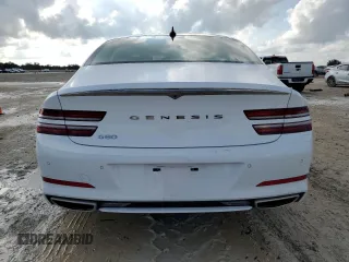 2023 Genesis G80 2.5T with VIN KMTGB4SC8PU146268, listed as a Copart auction lot 73759644 with 6,070 mi miles and Salvage Title. Bid and sale history available at carsss.com. Image 6.